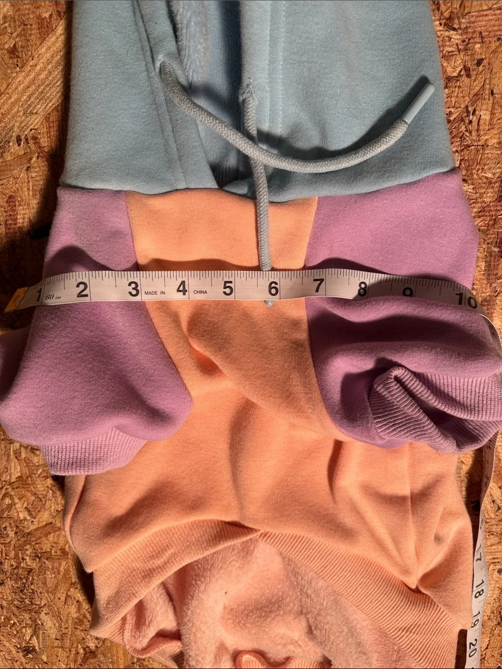SPARKPAWS Pastel Colorblock Dog Pup Pullover Hoodie - Peach, Lilac & Light Blue
